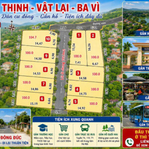 🔥 Hàng F0 An Thịnh - Vật Lại, Ba Vì. Giá chỉ từ 7xx-8xx triệu